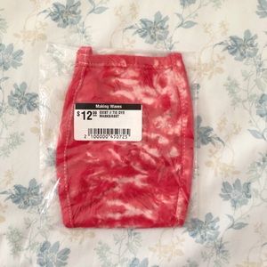 Red Tie Dye Cloth Face Mask